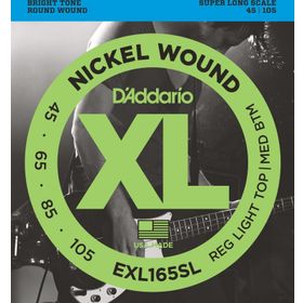 D'addario EXL165SL Xl Serisi Nickel Wound Reg L Bas Gitar Tel Seti
