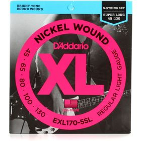 D'addario EXL170-5SL Bass Gitar Tel Seti