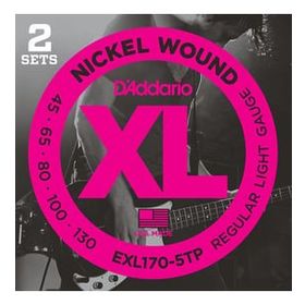 D'addario EXL170-5TP 5 Telli Xl 45-130 2 Set Bas Gitar Tel Seti