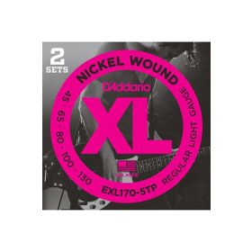 D'addario EXL170-5TP 5 Telli Xl 45-130 2 Set Bas Gitar Tel Seti