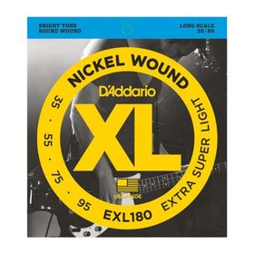D'addario EXL180 XL 35-95 Long Scale Nickel Bas Gitar Tel Seti