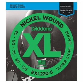 D'addario EXL220-5 40-125 Long Scale 5 Telli Bas Gitar Teli