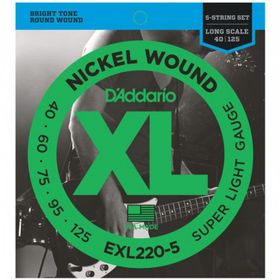 D'addario EXL220-5 40-125 Long Scale 5 Telli Bas Gitar Teli