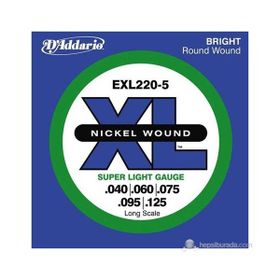 D'addario EXL220-5 Bass Gitar Tel Seti