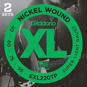 D'addario EXL220TP Bass Gitar 2x Tel Seti