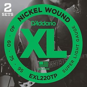 D'addario EXL220TP Bass Gitar Tel Seti
