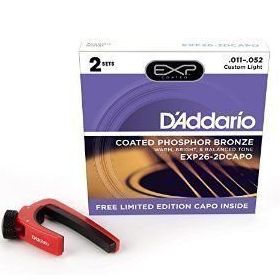 D'addario EXP262DCAPO Akustik Gitar Teli