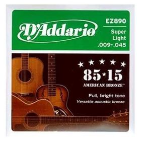D'addario EZ890 Super Light 009 Akustik Tel Set