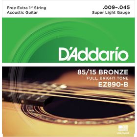 D'addario EZ890 Super Light 009 Akustik Tel Set