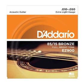 D'addario EZ900 Extra Light 010 Akustik Tel Set