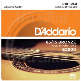 D'addario EZ900 Extra Light 010 Akustik Tel Set
