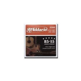 D'addario EZ900 Extra Light 010 Akustik Tel Set