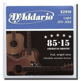 D'addario EZ910 Light 011 Akustik Tel Set