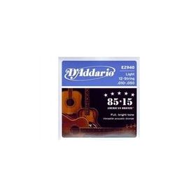 D'addario EZ940 12 String Light 010 Akustik Tel Set