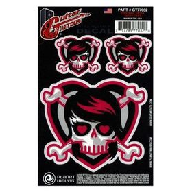 D'addario GT77032 Emo Gırl Skull Gitar Stickerı
