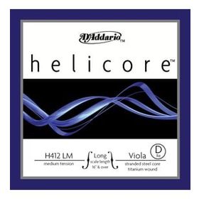 D'addario H412LM Helıcore D-RE Long Scale Medıum Vıola Tek Tel