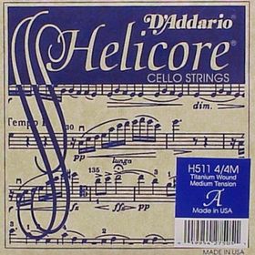 D'addario H511 Helıcore A-LA Long Scale Medıum Cello Tek Tel