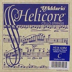 D'addario H514 Helıcore C-DO Long Scale Medıum Cello Tek Tel