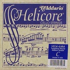 D'addario H514 Helıcore C-DO Long Scale Medıum Cello Tek Tel