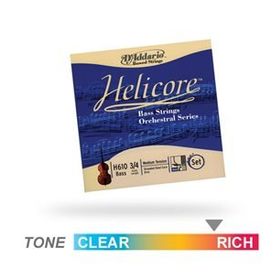 D'addario H610 Teli Helicore 3-4M Kontrabas