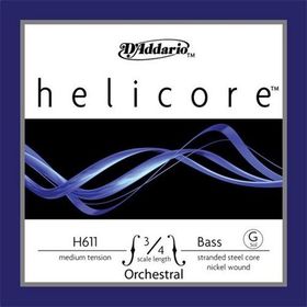 D'addario H611 G Sol Helicore 3-4M Tek Kontrabas Teli