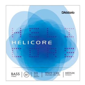 D'addario HH610 3/4M Helıcore Hybrıd 3/4 Scale LE Kontrabas Tel Seti