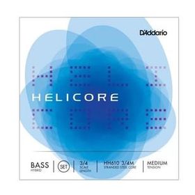D'addario HH610 3/4M Helıcore Hybrıd 3/4 Scale LE Kontrabas Tel Seti