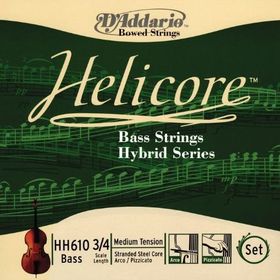 D'addario HH61034M Helicore Hybrid Kontrabas Teli