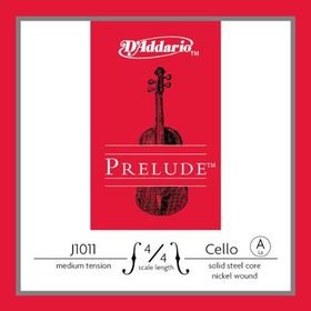 D'addario J1011 Prelude Medium A-La 4-4 Cello Tek Tel