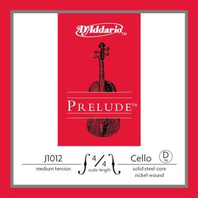 D'addario J1012 Prelude D-RE, 4/4 Scale Medıum TE 4/4M Cello Tek Tel Seti