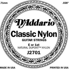 D'addario J2701 Clear Naylon Normal Tension Mi Klasik Tek Tel
