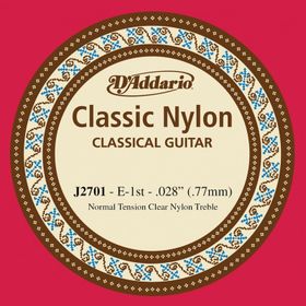 D'addario J2701 Clear Naylon Normal Tension Mi Klasik Tek Tel
