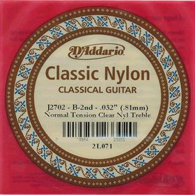 D'addario J2702 Clear Naylon Normal Tension Si Klasik Tek Tel