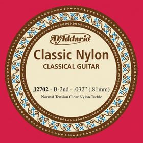 D'addario J2702 Clear Naylon Normal Tension Si Klasik Tek Tel