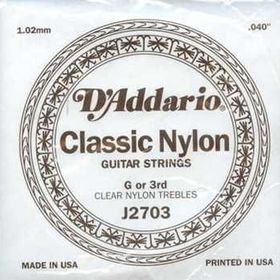 D'addario J2703 Clear Naylon Normal Tension Sol Klasik Tek Tel