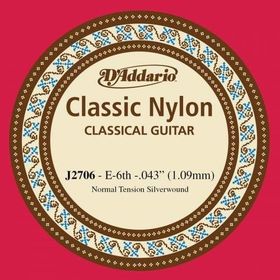 D'addario J2706 Cupper On Nylon Mi Klasik Tek Tel