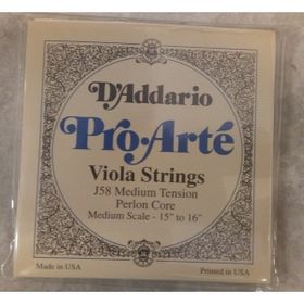 D'addario J58 Pro-Arte Scale Medıum Ten Viola Tel Seti