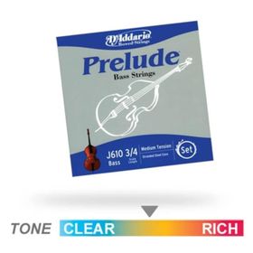 D'addario J610 3-4M Prelude Bas Teli