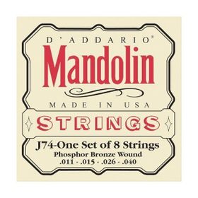 D'addario J74 Phos Brz Med Mandolin Tel Set