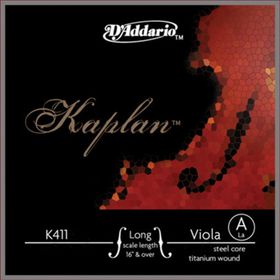 D'addario K411LH Kaplan Long Scale 16 inç Over A Vıole Tek Tel