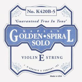 D'addario K420B5 Kaplan Golden Spiral Solo Scale Keman Tek Teli