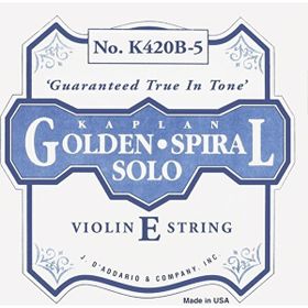 D'addario K420B5 Kaplan Golden Spiral Solo Scale Keman Tek Teli