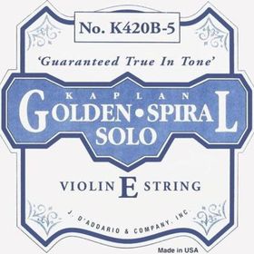 D'addario K420B5 Kaplan Golden Spiral Solo Scale Keman Tek Teli