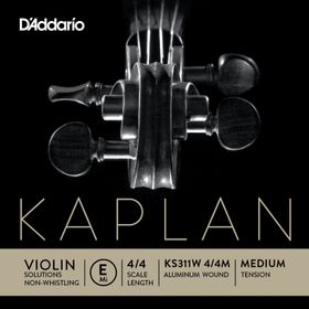 D'addario KS311W E 4-4M Kaplan Non Whistling Keman Tek Tel