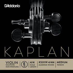 D'addario KS311W E 4-4M Kaplan Non Whistling Keman Tek Tel