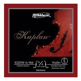 D'addario KS311W E 4-4M Kaplan Non Whistling Keman Tek Tel