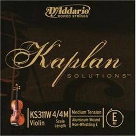 D'addario KS311W E 4-4M Kaplan Non Whistling Keman Tek Tel