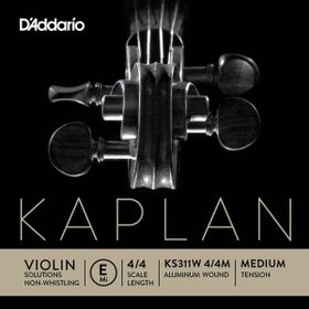 D'addario KS311W E 4-4M Kaplan Non Whistling Keman Tek Tel