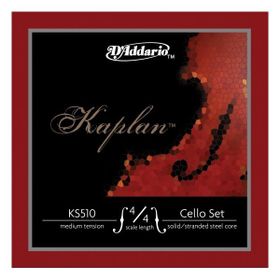 D'addario KS510 4/4M Kaplan 4/4 Scale Medıum Tensıon Cello Tel Seti