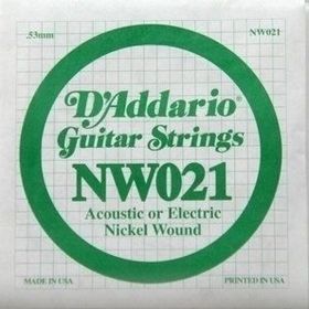 D'addario NW021 Nikel Wound Re Elektro Akustik Tel